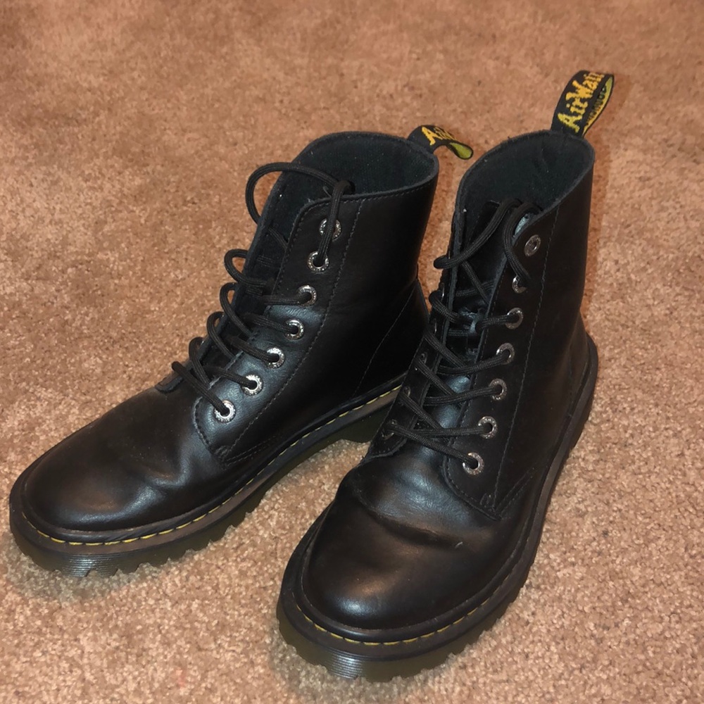 Black dr. marten combat boots